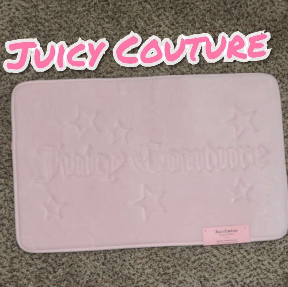 Juicy Couture Blush Pink Star Bath Mat - 20x32